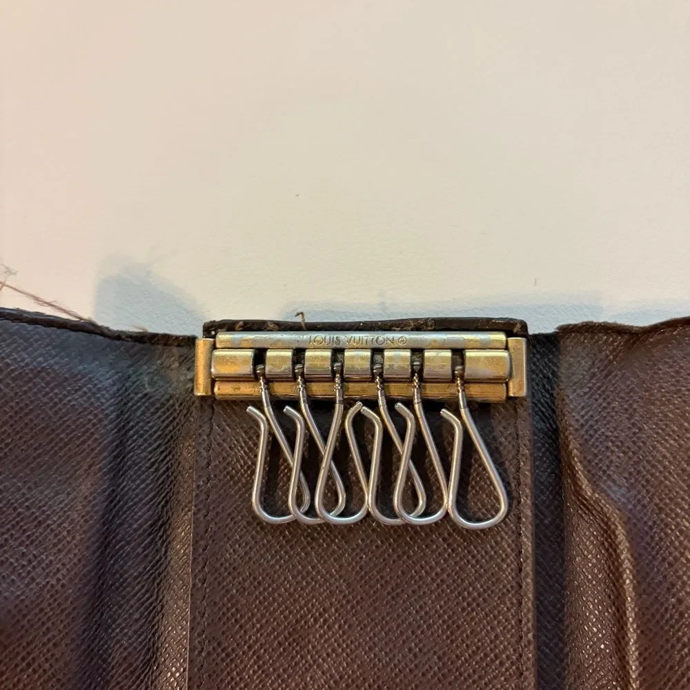 Louis Vuitton Damier Ebene 6 Key Holder Wallet - Brown and Dark Brown